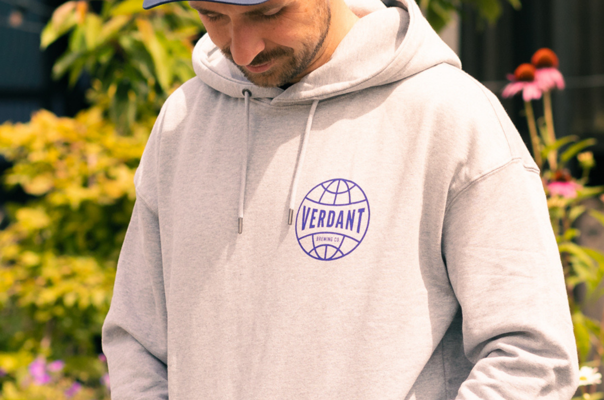Verdant Globe Logo Hoodie - Grey