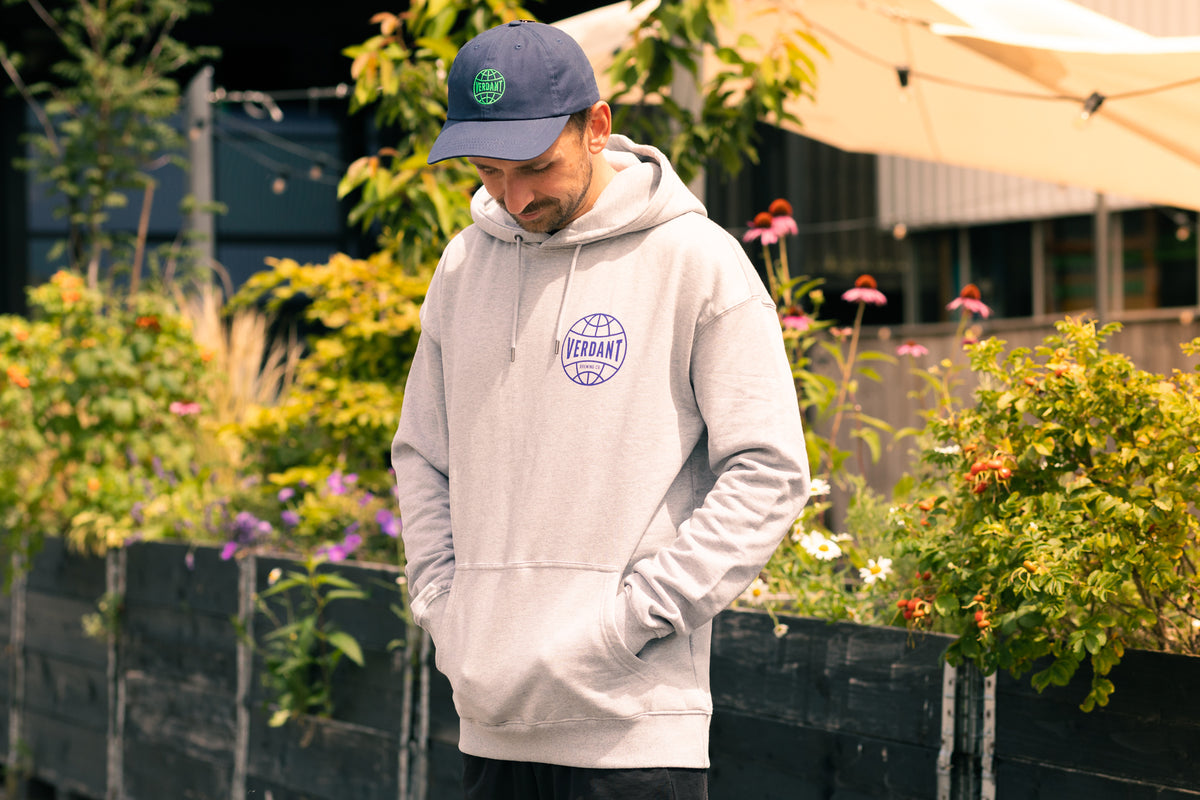 Verdant Globe Logo Hoodie - Grey