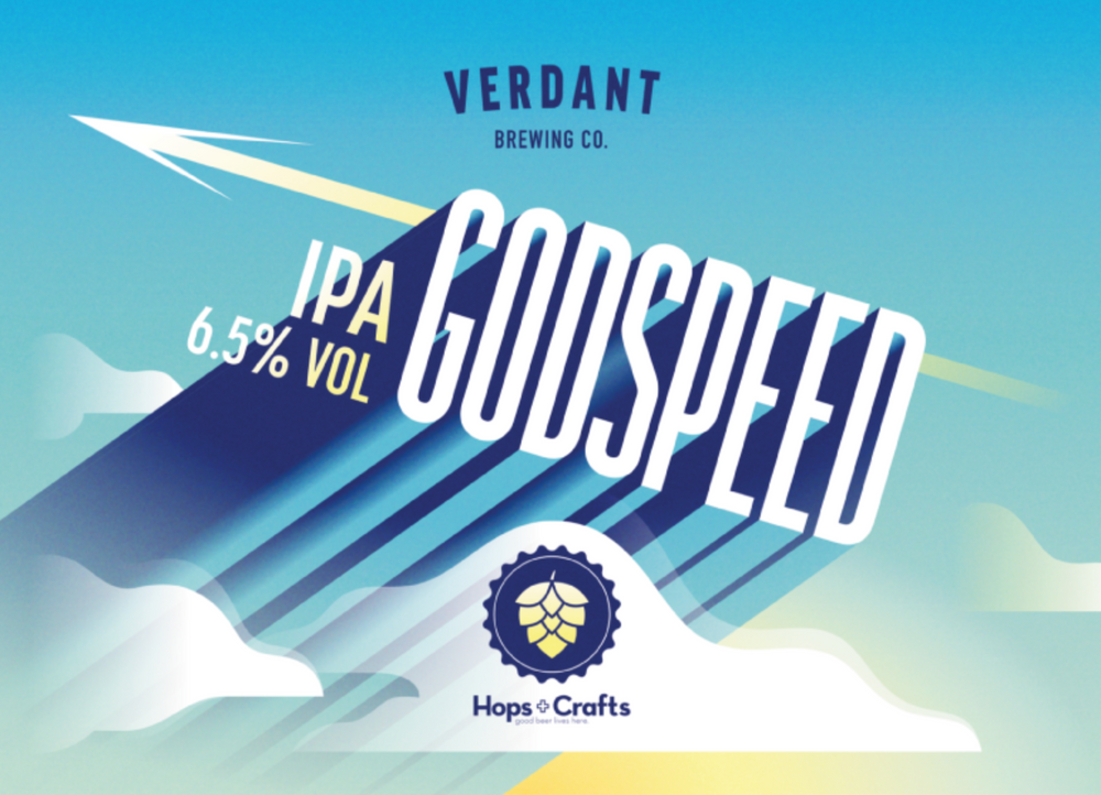 Godspeed, a collab IPA with Hops and Crafts