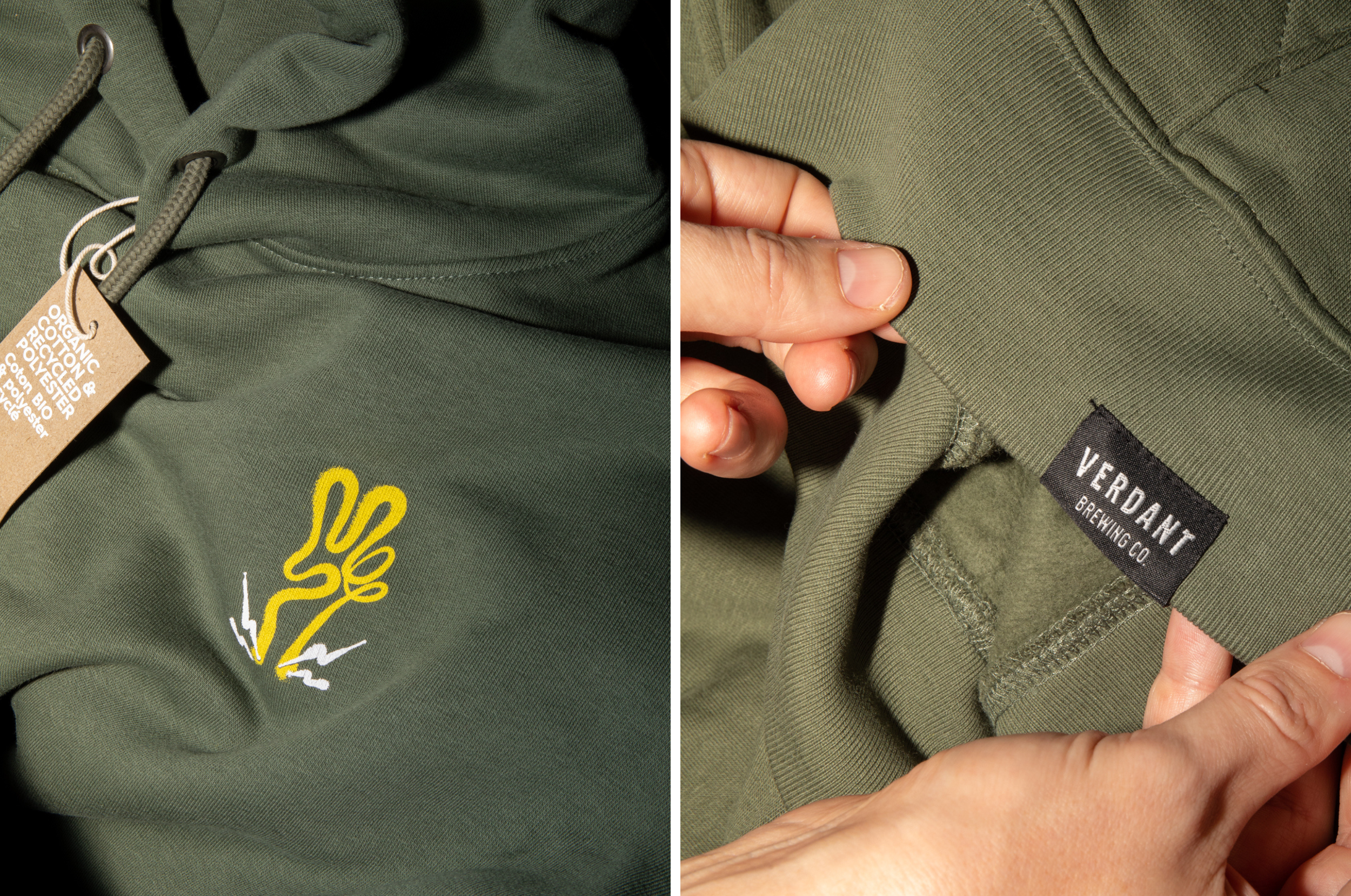 Khaki 'Create Dangerously' Hoodie