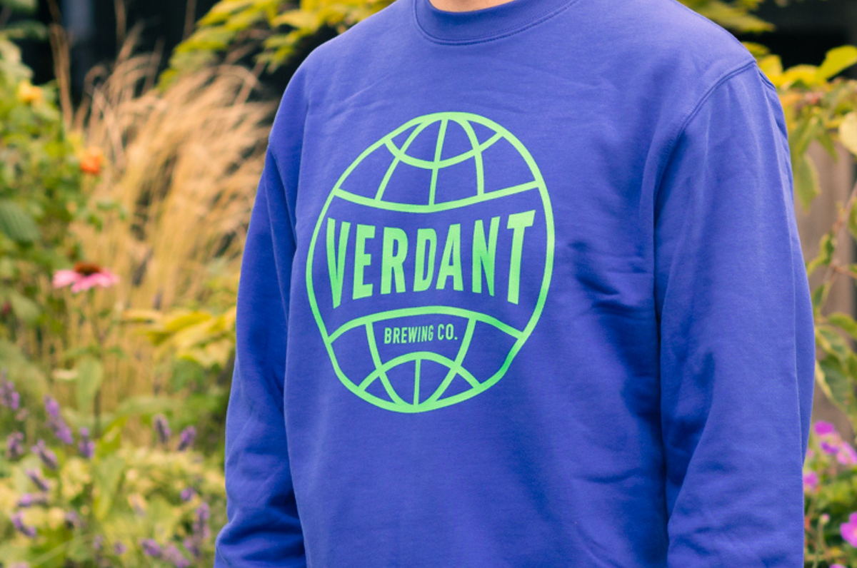 Verdant Globe Logo Jumper - Worker Blue