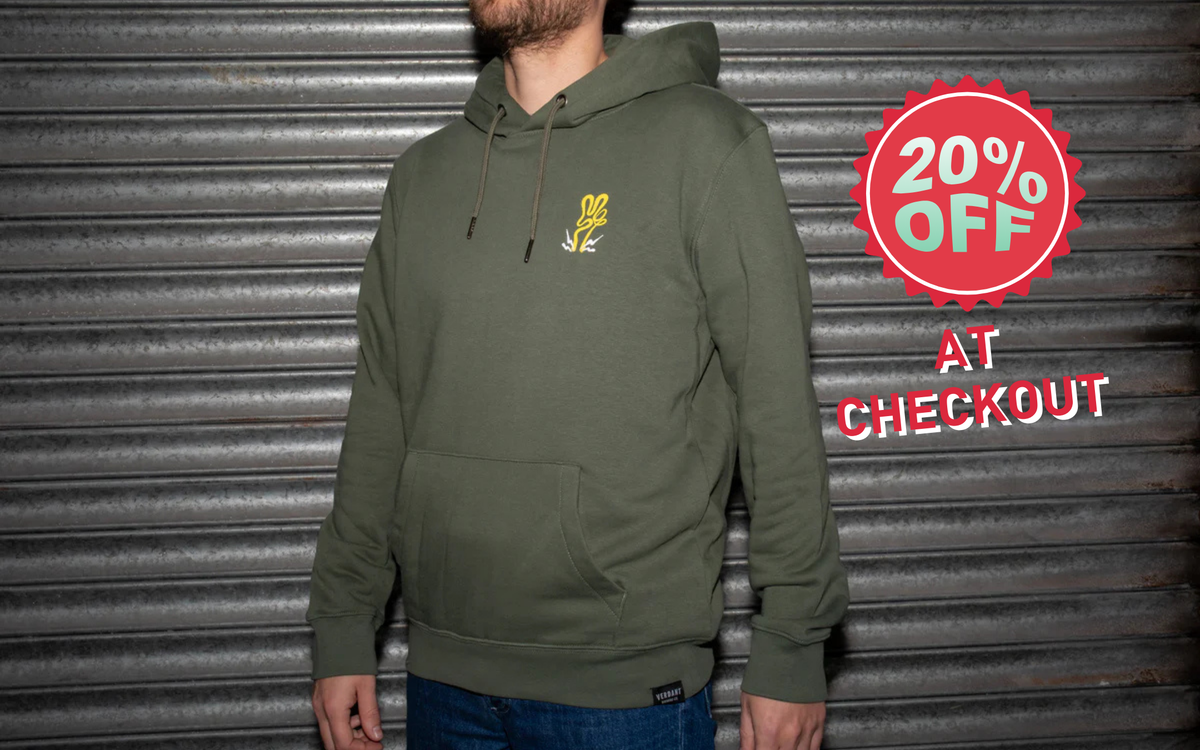 Khaki 'Create Dangerously' Hoodie