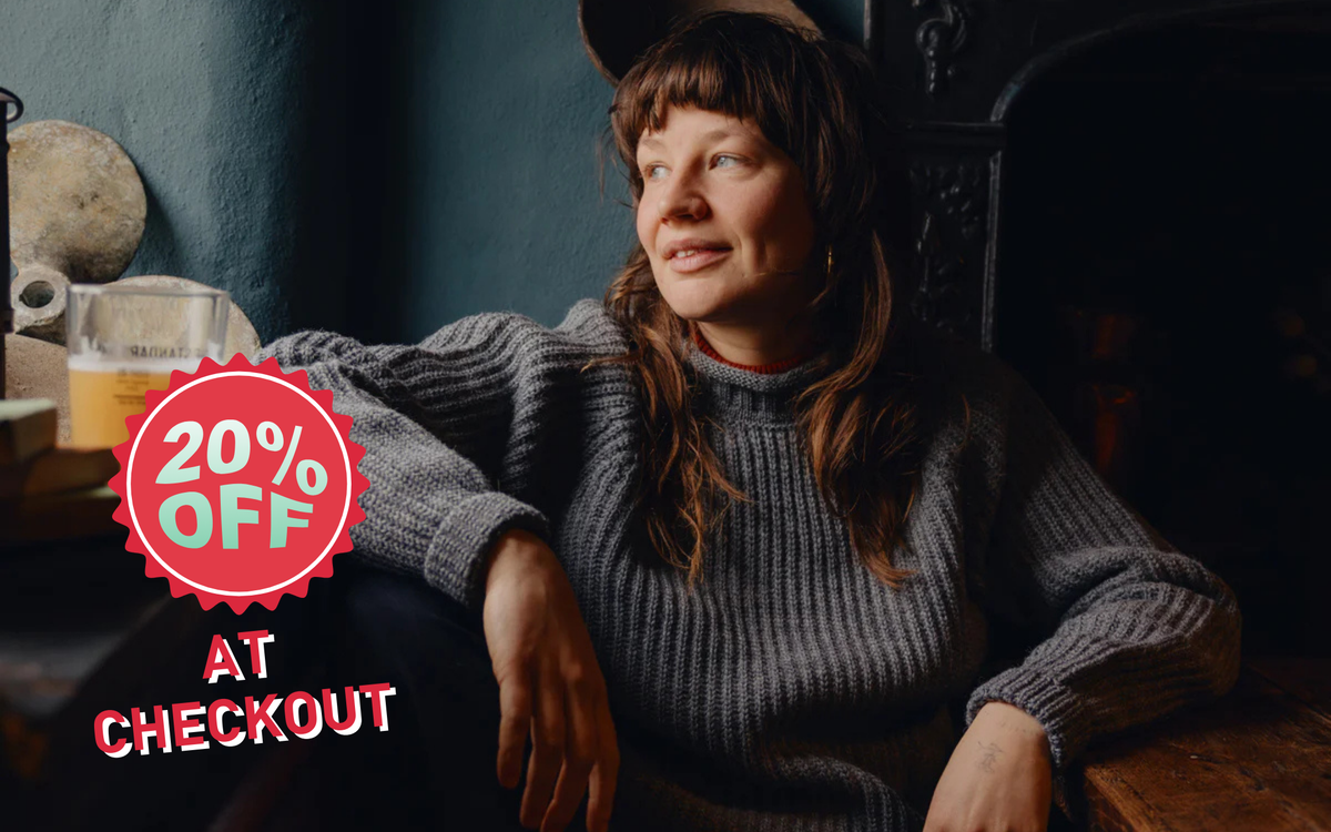 Steel Grey Fishermans Jumper