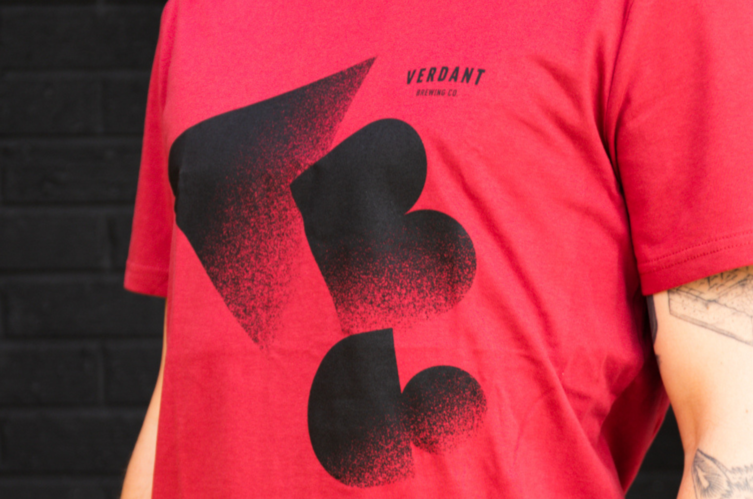 Verdant | Logo T-shirt Red – Verdant Brewing Co Ltd