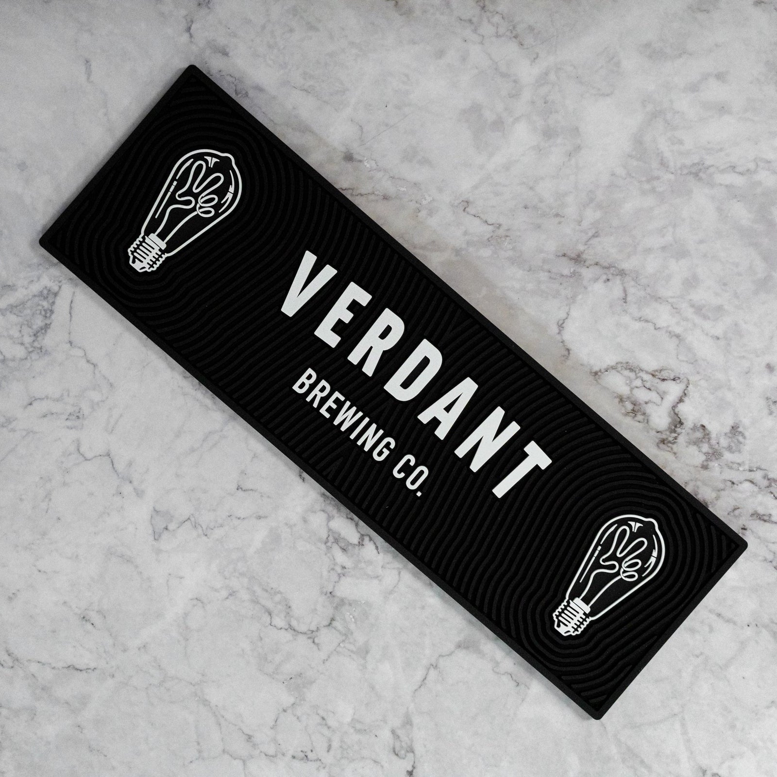 Black 'Lightbulb' Rubber Bar Runner