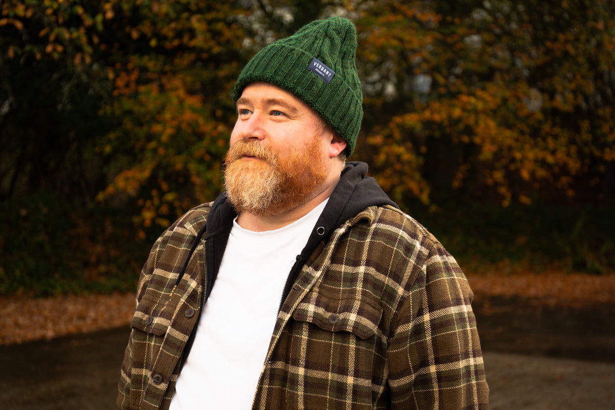 Aran Cable Knit Beanie - 100% British Wool