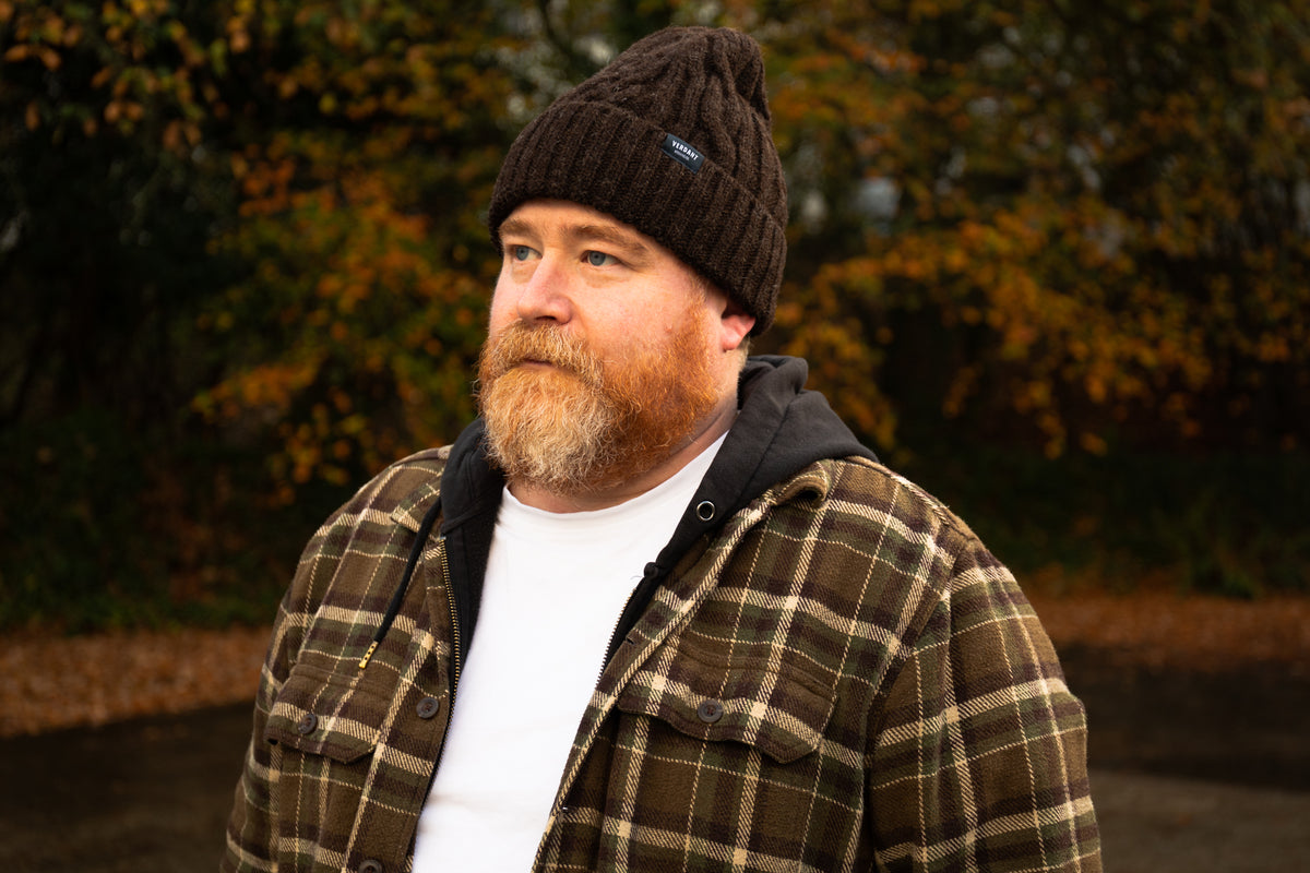 Aran Cable Knit Beanie - 100% British Wool